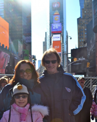 A chilly day in Times Square