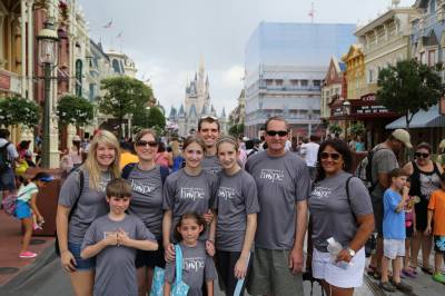 Kira with the Rodgers Family at a Legacy Retreat