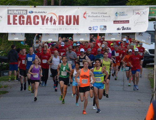 John Takes Off at the Legacy Run Start Line