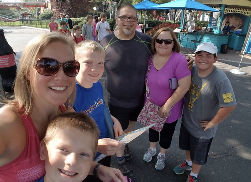 Zach (far right) with His Parents and the Crawford Family