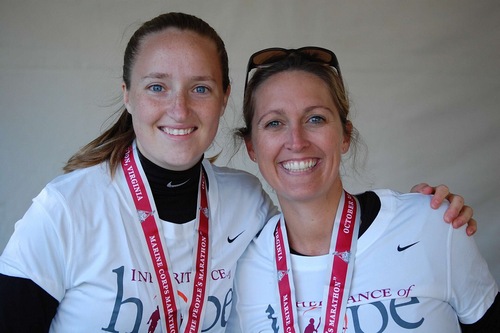 Rebecca with Family Legacy Director Jill after the Marine Corps Marathon