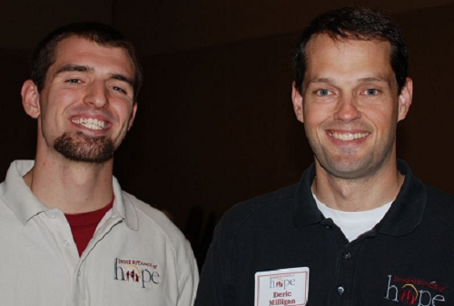 Aaron with Co-Founder & CEO Deric Milligan at a Legacy Retreat in 2009