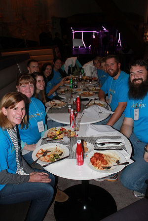  Angie (left) serving at a Legacy Retreat in NYC