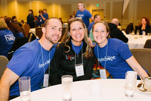 Dillon (left) with IoH staff members, Jill Thompson and Rebecca Dix