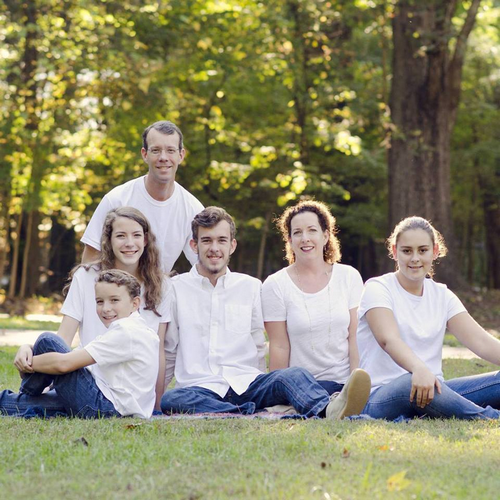 The Thomas Family with their foreign exchange student (right; photo credit: Marci Bruno).