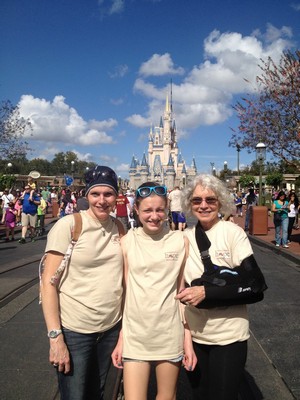 Carol (right) with Marci and Hannah at their Orlando Legacy Retreat.