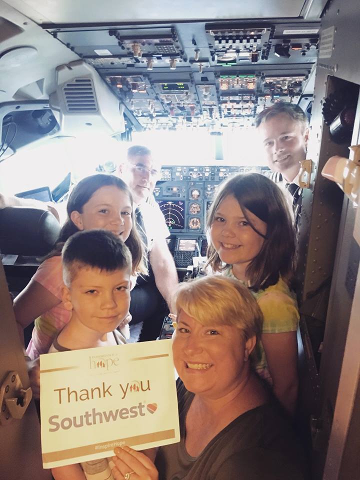 Southwest Airlines pilots make the trip special for Inheritance of Hope families.