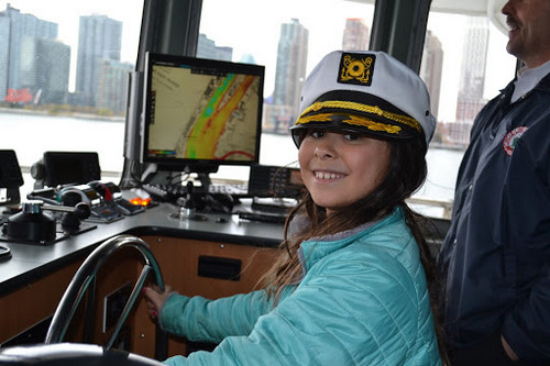 Karina was an honorary captain on her boat cruise around Manhattan on her Legacy RetreatⓇ