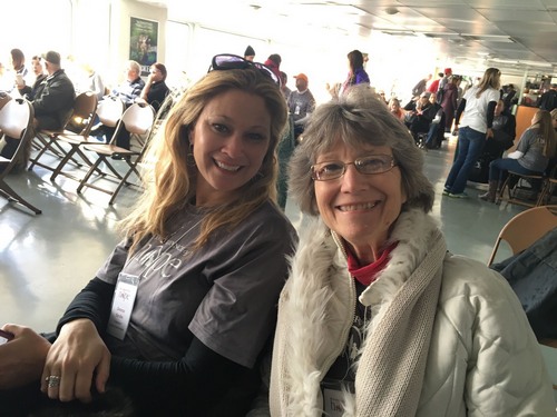 Donna and her mother, Martha, serving in NYC