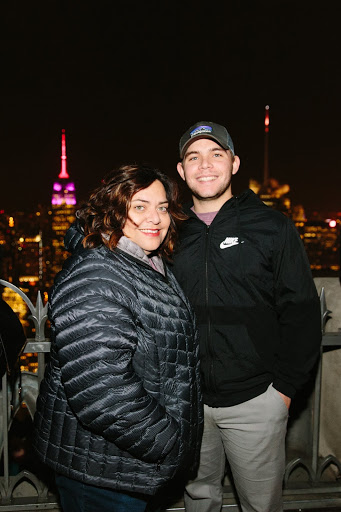 Dionna and Diego take in the view from Top of the Rock