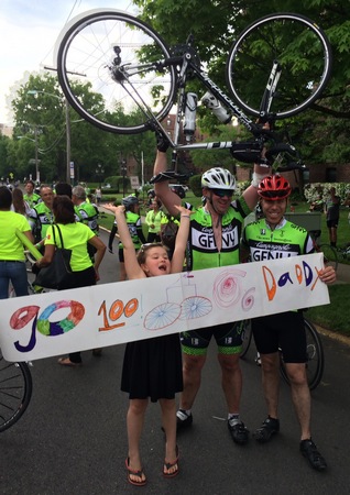 Alexa celebrates her dad’s completion of the Gran Fondo New York