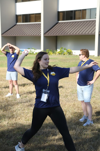 Katelyn enjoying the group session activities