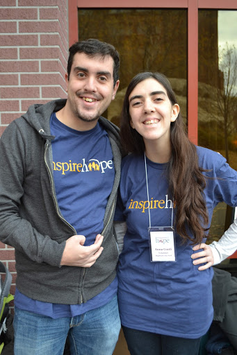 Anna and brother Bobby volunteering together on an IoH Legacy RetreatⓇ