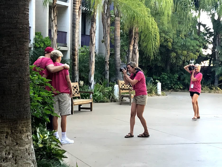 Mikki and Rachel at work in Orlando