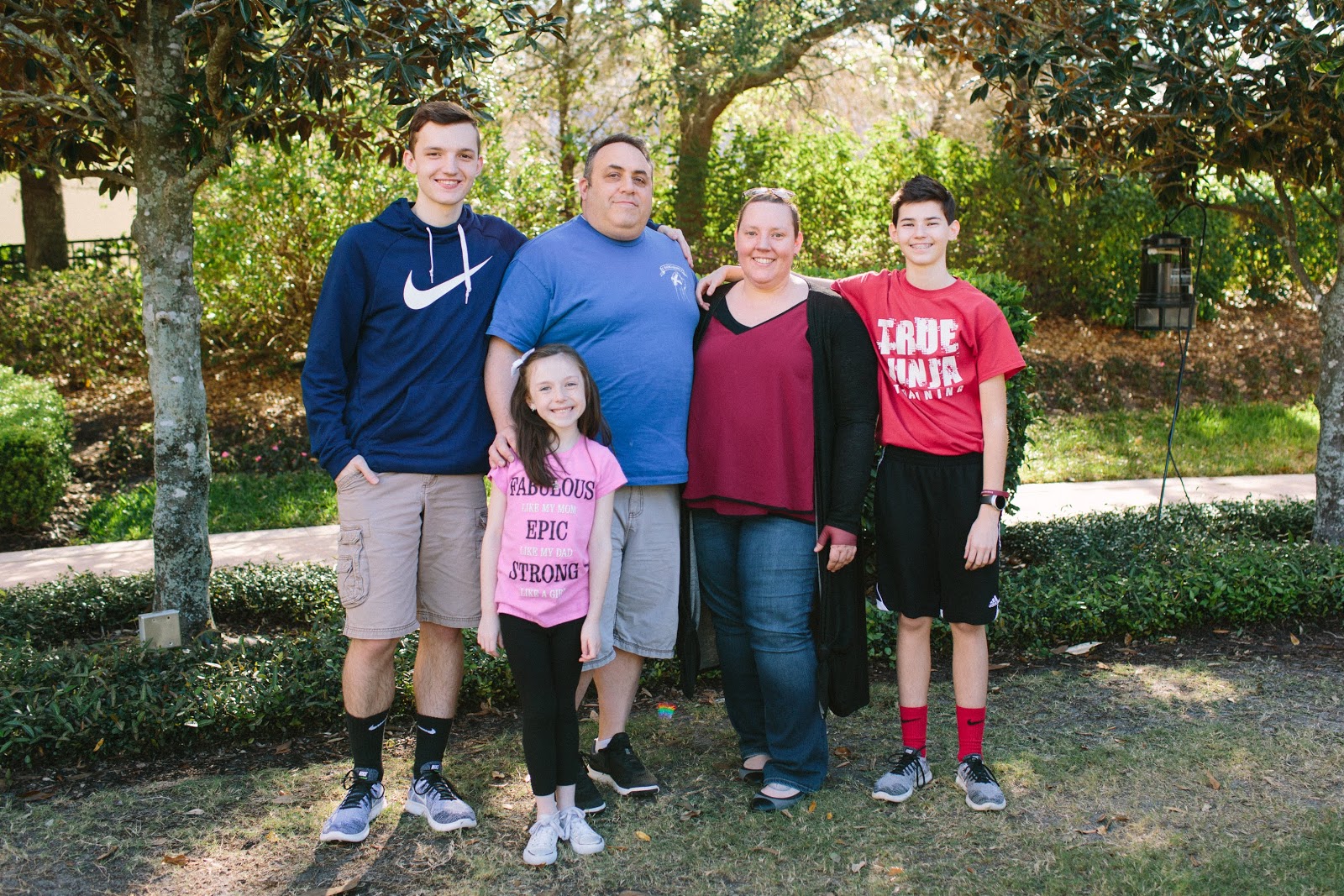 Jaret, Caitlin, Jason, Nicole, and Adam: enjoying all the time together they can