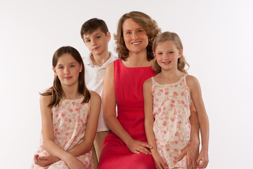 Ashlea (left), her brother Luke, sister Rebecca, with Kristen