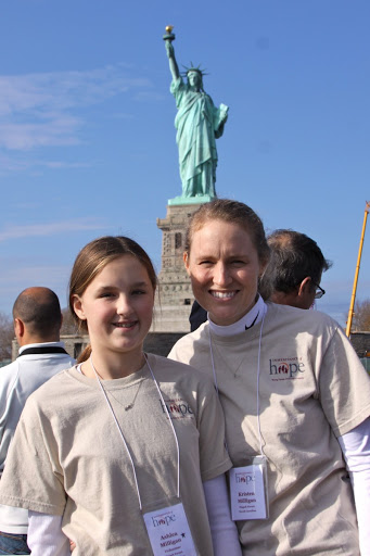 Ashlea and Kristen serving on an IoH retreat together