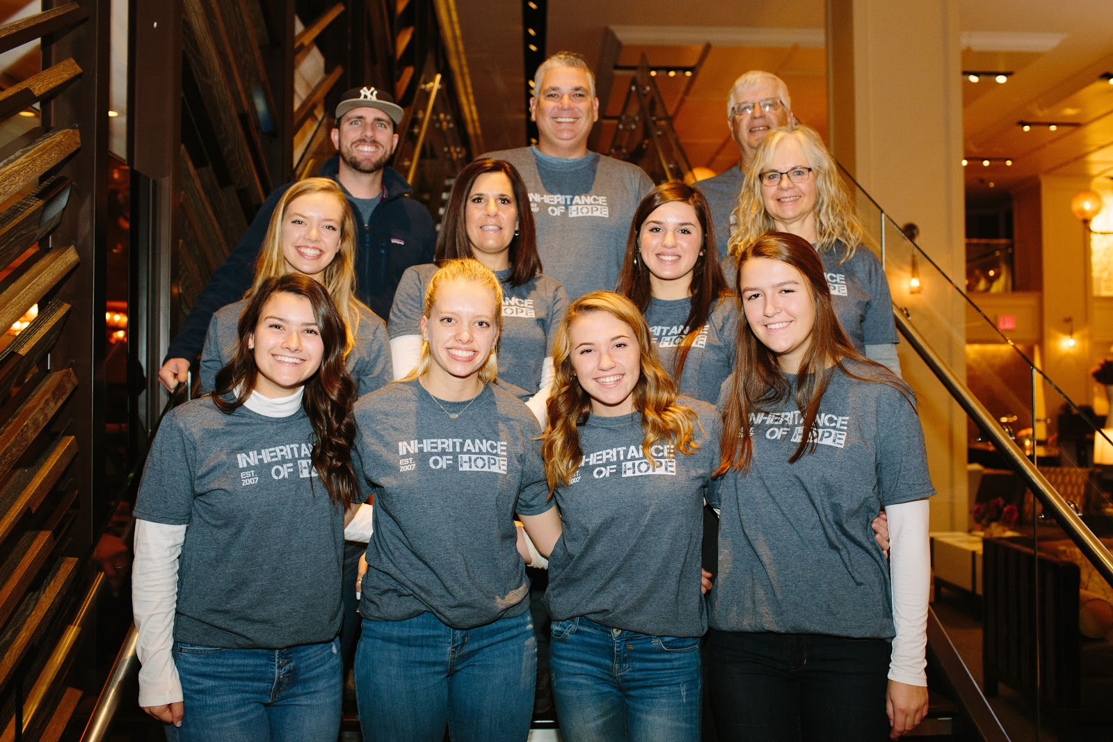 Front row (l to r): Libby Storm, Anneli Shaw, Baylie McClafferty, Katie Atwater Middle row (l to r): Jensi Shaw, Jennifer Weitz, Claire Weitz, Jane Augur Back row (l to r): Nick Ranieri, Charlie Garrison, Roger Lykins