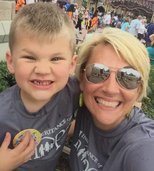 Holley and her youngest son Colby, age 4 here, at a 2015 Legacy Retreat
