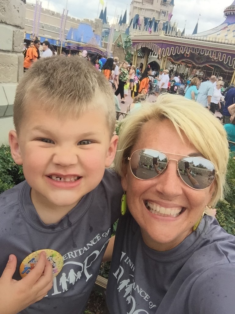 Holley and her youngest son Colby, age 4 here, at a 2015 Legacy Retreat