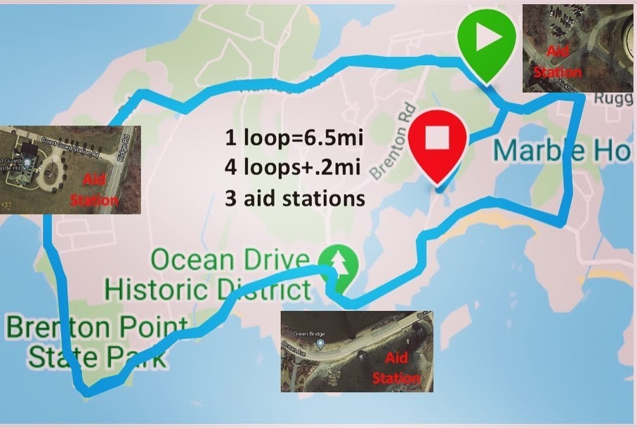 Dana’s route took him all around Newport, Rhode Island.  Son Daniel summed it up well, “I was very proud of him for doing the whole 26 miles without giving up!” 