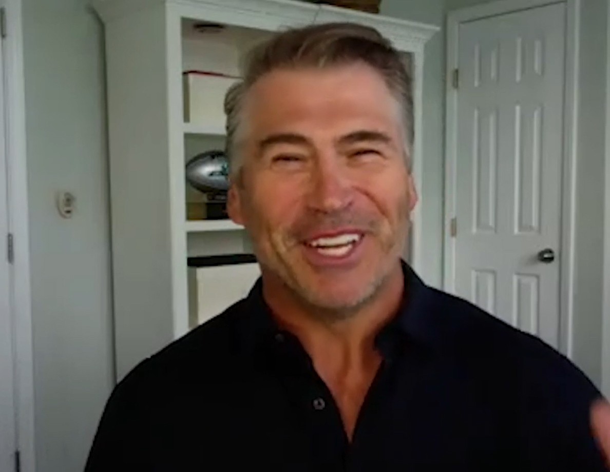 Former Jacksonville Jaguars player Bryan Schwartz smiling in a video call