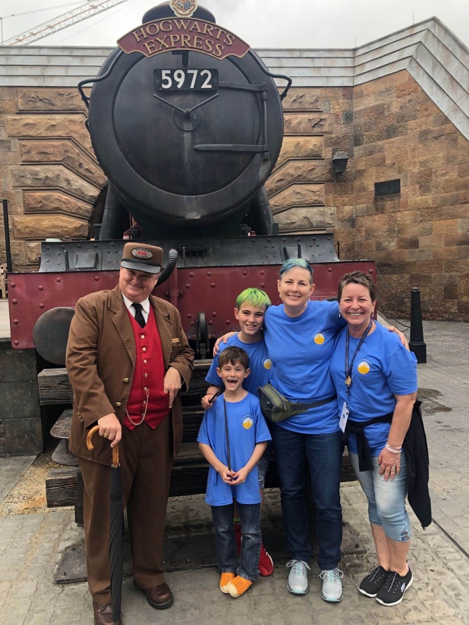 Tracy, far right, shares a fun moment with Teryn, Jackson, and Max