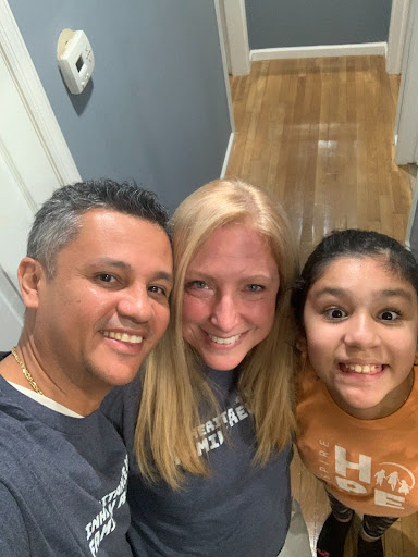 Jenn Valentini, Andres Garcia, and Sammy Garcia smiling for a selfie