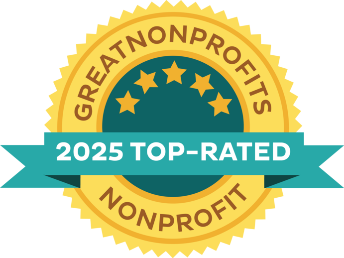 GreatNonProfits 2025 top-rated nonprofit badge