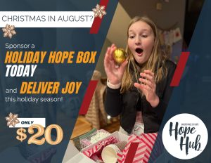 Read more about the article Christmas in August: Sponsor a Holiday Hope Box