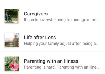 Hope@Home app interface