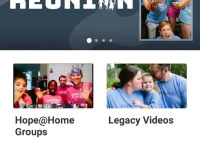 Hope@Home app interface - Home